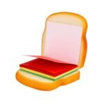 8072 Sandwich Shaped Notepad / Sticky Notes / Memo Pads, Unique Mini Notes (Multicolor)