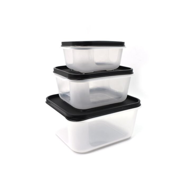 2748C 3 Pcs Square Shape Food Grocery Storage Container