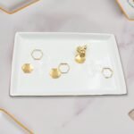 Ceramic Square Plate / Tray / Dish Decoration Home Tray Tableware Decoration Plate For Kitchen Coffee Table Perfume Living Room Mini Bars Snacks, For Decorration Square Plate (1 Pc)