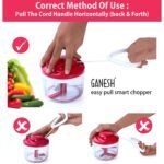 Ganesh Chopper Vegetable Cutter, Red (650 Ml) - Image 3