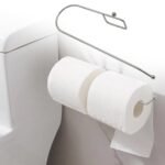 Stainless Steel Drill Free Self-Adhesive Paper Roll Holder Tissue Paper Stand Towel Bar Hanger Kitchen Towel Holder For Kitchen Bathroom Toilet (Pack Of 1)