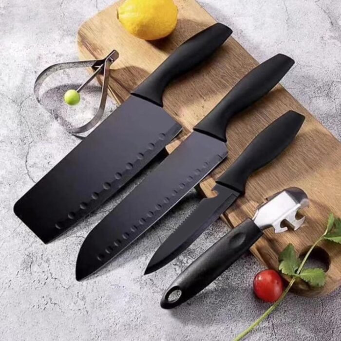 5911 Kitchen Chef Cutlery Stainless Steel Knife Set, Chopping Knife, Chef Knife, Utility Knife, Butcher Knife (Pack of 5pc).