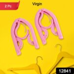 Virgin Folding Travel Hangers, Portable Folding Clothes Hangers For Scarves Suits Trousers Pants Shirts Socks Underwear Travel Home Foldable Clothes Drying Rack (2 Pc Set) - Image 2