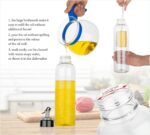 2288A 1LTR OIL DISPENSERWITH LID - CLEAR, DRIP FREE SPOUT, CONTROLLED USE