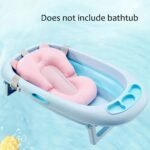 7522 Baby Bath Pillow Newborn Anti-Slip Bathtub Pad Foldable with Strap For 0-6 Month Baby