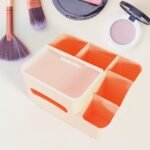 Tissue Paper Storage Holder, Stationery Storage Remote Control, Decorative Pen, Pencil, Napkin, Mobile Phone Multi-Function Desk Storage Organizer For Home And Office (6 Compartment)