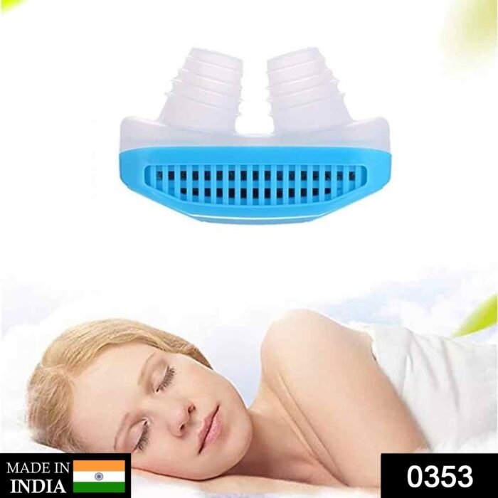 353 - 2 in 1 Anti Snoring and Air Purifier Nose Clip for Prevent Snoring and Comfortable Sleep