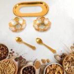 Elegant 5-in-1 Gold & Silver Plated Brass Servin Set with Velvet Gift Box - Image 5