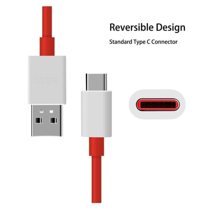 6036 Unique Type C Dash Charging USB Data Cable | Fast Charging Cable | Data Transfer Cable For All C Type Mobile Use 1 Meter ( RED )