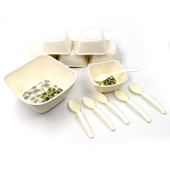 2735 13 Pc Pudding Set used as a cutlery set for serving food purposes and sweet dishes and all in all kinds of household and official places etc.