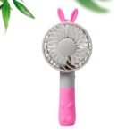 4811 Portable Princess Rabbit Styled Rechargeable Handheld Fan For Travel , home & Office Use