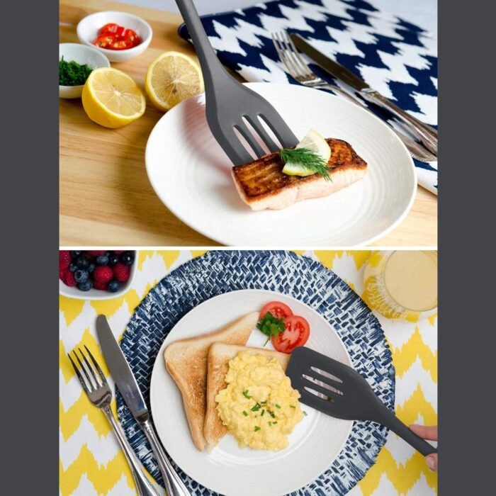 Silicone Slotted Spatula, Non Stick Kitchen Turners, High Heat Resistant Bpa Free Kitchen Utensils, Ideal Cookware For Fish, Eggs, Meat (30Cm) - Image 3