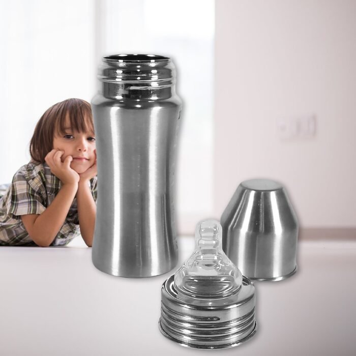 Ganesh Stainless Steel BPA-Free Baby Feeding Bottle, 250 ml Capacity - Durable, Easy-to-Clean, Travel-Friendly Model for Newborns, Infants, and Toddlers - Image 5