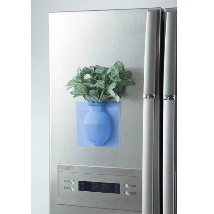 Wall Hanging Silicone Flower Pot Sticker Plant Rack For Decoration (Multicolour) (2 Pc Set) - Image 4