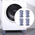 Washing Machine Support, Anti Vibration Washing Machine Support Adjustable Washer Anti Vibrasion Pads, Washer & Dryer Pedestals, Washing Machine Accessory Anti- Skid Pad Pvc Lifting Pad Non-Slip ( 4 Pc Set | 1Pc )