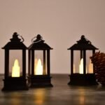 6555 Classic Style Lantern With Artificial Rustic Battery-Operated Flameless Candle Light For Home Decoration - Good For Indoor & Outdoor Use (Pack of 24)