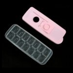 Ice Cube Trays, Ice Tray Food Grade Flexible Silicone Ice Cube Tray Molds With Lids, Easy Release Ice Trays Make 14 Ice Cube, Stackable Dishwasher Safe