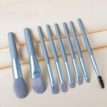 8 Pcs Mini Makeup Brush Set With Case, Portable Foundation Brush Kit Travel, Premium Synthetic Bristles Cosmetic Brush Set For Powder Blending Blush Eyeshadow Lipstick (Mix Color 8 Pcs Set) - Image 9