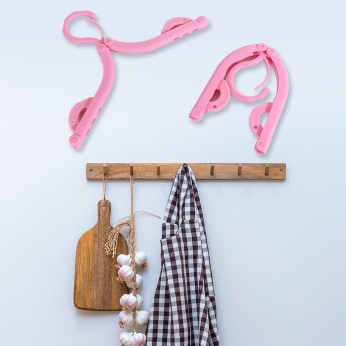 Virgin Folding Travel Hangers, Portable Folding Clothes Hangers For Scarves Suits Trousers Pants Shirts Socks Underwear Travel Home Foldable Clothes Drying Rack (2 Pc Set) - Image 6