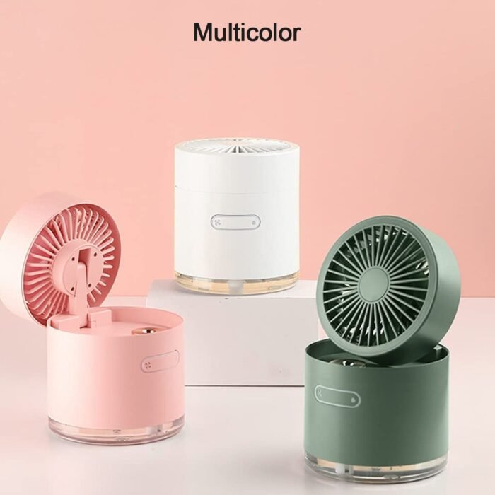 7615 Mini Desktop Cooling Fan, Automatic Shaking Head Rotating Spray humidifier Fan Water Cooling Small Fan Desktop Mini air Conditioning Fan with Small Water Tank