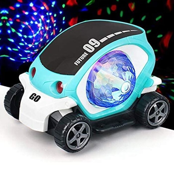 Plastic 360 Degree Rotating Stunt Car Toy with Lights and Music - Image 5
