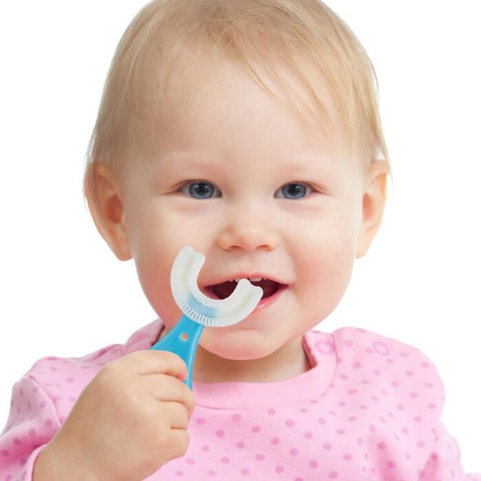 4774 Kids U S Tooth Brush used in all kinds of household bathroom places for washing teeth of kids, toddlers and childrenâ€™s easily and comfortably.