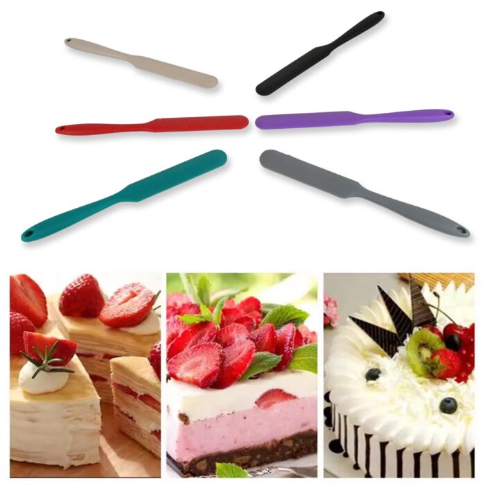 Six-Piece Silicone Dough Scraper and Cake Spatula Set - Image 5