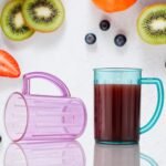 Stylish Juice Glass With Handle, Water Glass, Beer Glass, Milk Shake Glass, Multipurpose Glass Plastic Beer Mug, Unbreakable Beer Tasting Glasses, Clear Juice Glasses Suitable For Kids (2 Pc) - Image 3