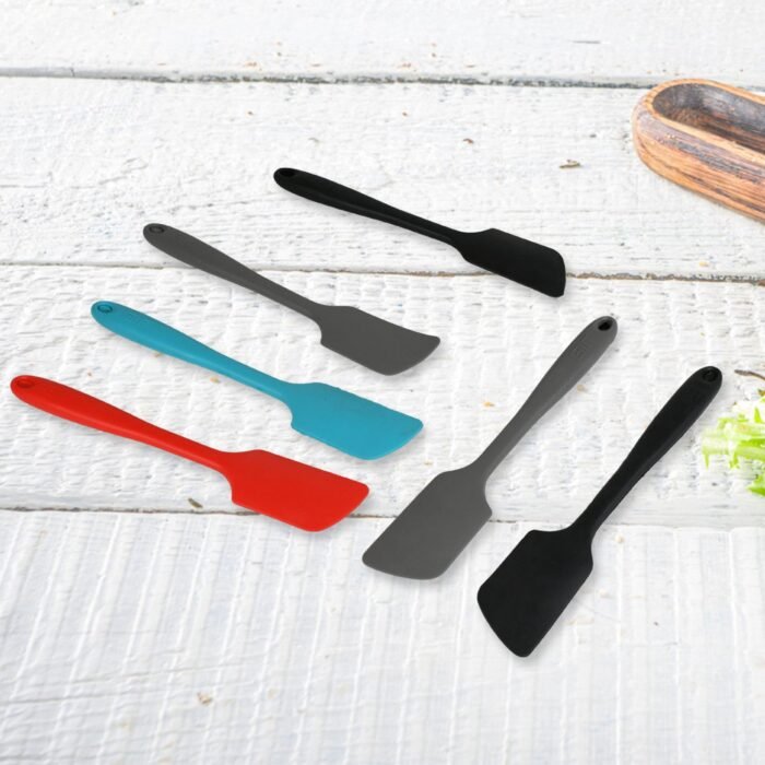 Multipurpose Silicone Spoon, Silicone Basting Spoon Non-Stick Kitchen Utensils Household Gadgets Heat-Resistant Non Stick Spoons Kitchen Cookware Items For Cooking And Baking (6 Pcs Set) - Image 1