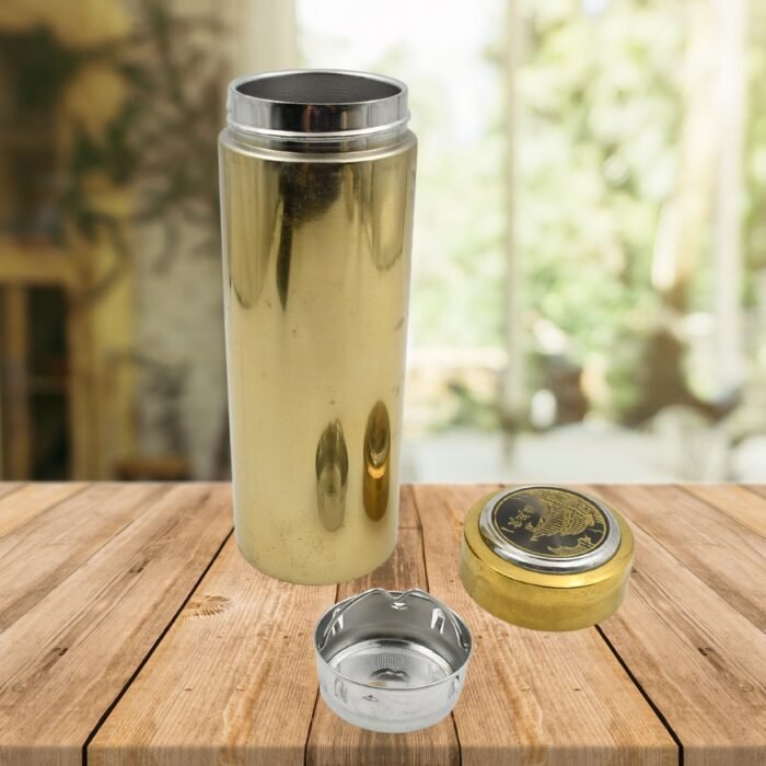 Stainless Steel Water Bottle With Foldable Spoon & Handle Easy To Carry, Leak Proof, Rust Proof, Hot & Cold Drinks, Gym Sipper Bpa Free Food Grade Quality, Steel Fridge Bottle For Office / Gym / School (420 Ml Approx) - Image 7