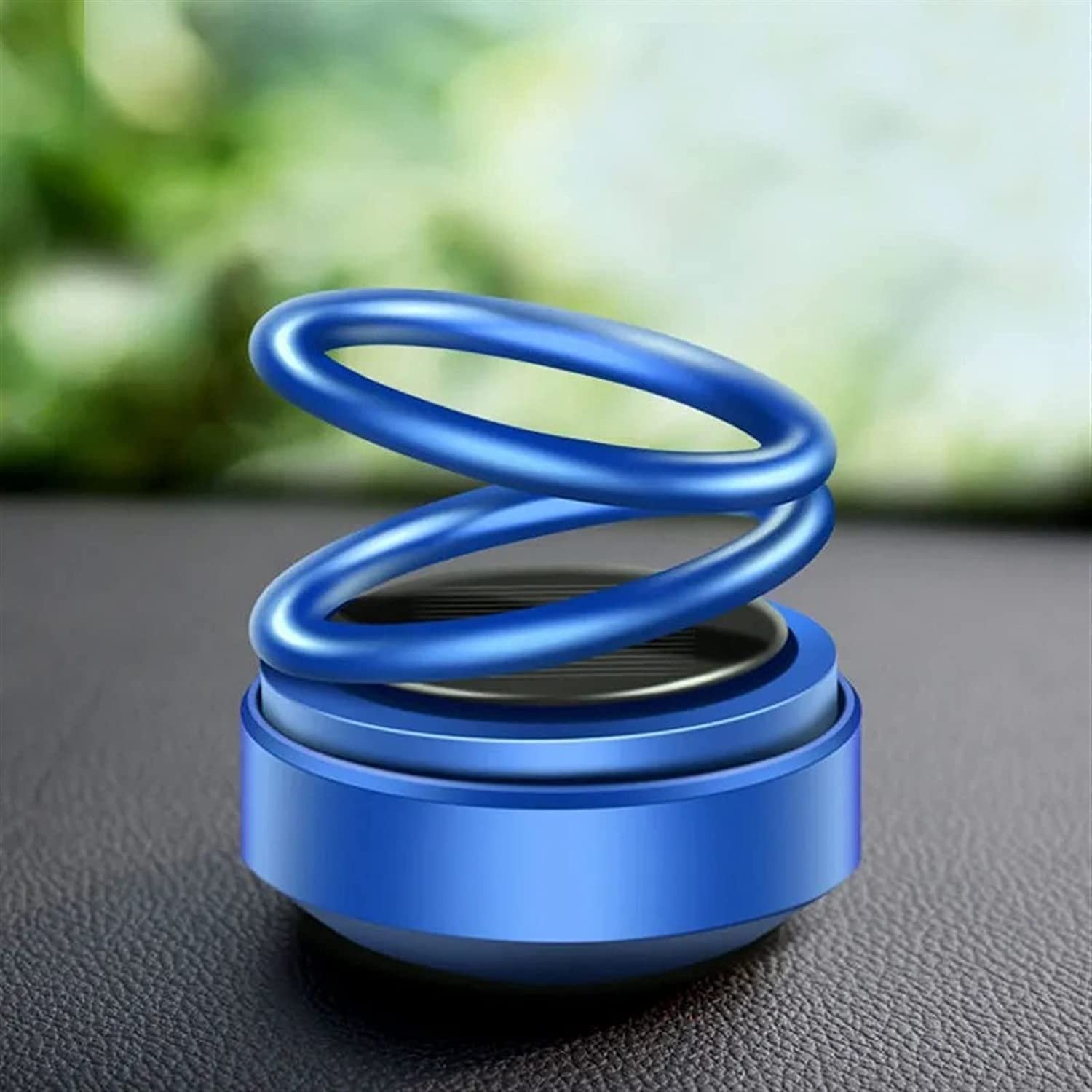 6319 Solar Power Car Aroma Diffuser 360Â°Double Ring Rotating Design, Car Fragrance Diffuser, Car Perfume Air Freshener for Dashboard Home Office