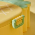 Kids Lunch Box Cute Pineapple Shaped Bento Box With Fork Spoon Snack Candy Container Microwave Portable Office Lunch Box (1 Pc / With Spoon, Fork & Color Box) - Image 5