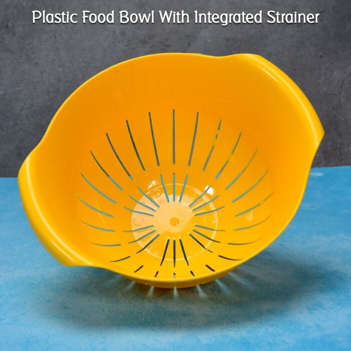 2312 Plastic Fruits Vegetable Noodles Pasta Washing Bowl & Strainer