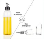 2288A 1LTR OIL DISPENSERWITH LID - CLEAR, DRIP FREE SPOUT, CONTROLLED USE