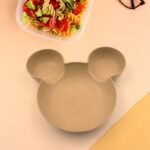 Mickey Mouse Shape Plates For Kids, Bpa Free, & Unbreakable Children€™S Food Plate, Kids Bowl, Fruit Plate, Baby Cartoon Pie Bowl Plate, Tableware (1 Pc)