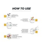 0065B Manual Stainless Steel Compact Extra Sharp Hand Held Vegetable Chopper/Slicer with 5 Blades (750 ml)