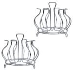 2134 Stainless Steel Glass Holder Glass Hanging Organizer for Kitchen Bars Pubs