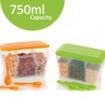 2625 Plastic Square Storage Organiser Container (750ML Capacity)