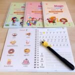 8075 4 Pc Magic Copybook widely used by kids, childrenâ€™s and even adults also to write down important things over it while emergencies etc. 