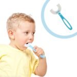 4773 Kids U Shaped Large Tooth Brush used in all kinds of household bathroom places for washing teeth of kids, toddlers and childrenâ€™s easily and comfortably.