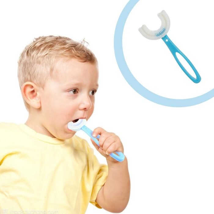 4773 Kids U Shaped Large Tooth Brush used in all kinds of household bathroom places for washing teeth of kids, toddlers and childrenâ€™s easily and comfortably.