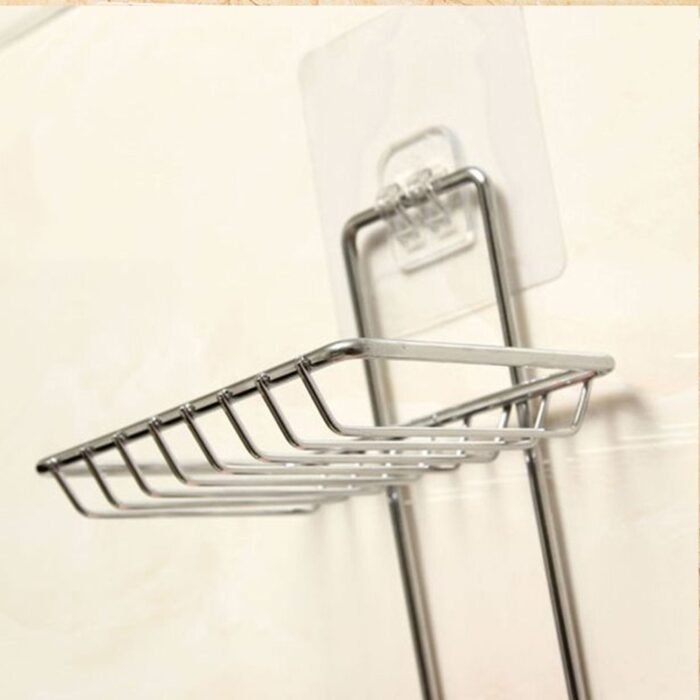 1763 Kitchen Bathroom Soaps Storage Rack with 2 Hook for Home