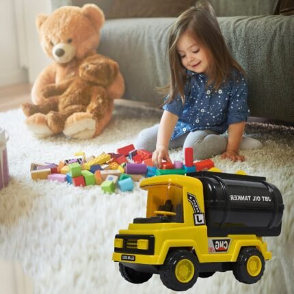 4484 Big Size Heavy Duty Unbreakable Friction Powered with Engine Sound While Running | Non Electric Toy |Tempo Oil - Water Tanker Vehicle Truck for Kids Size