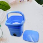 Mini Washing Machine Foldable Mini Washer With Drain Basket Portable Washing Machine Foldable For Laundry Travel Camping Rv Baby Clothes