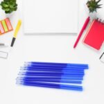 School Office Erasable Fabric Marking Pens, Full Needle Refills Blue Gel Pen Refill Replacement, For School Pen Writing Tools Kawaii Stationery (11 Pc Set)