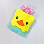 Yellow Duck Design Small Hot Water Bag With Cover For Pain Relief, Neck, Shoulder Pain And Hand, Feet Warmer, Menstrual Cramps.