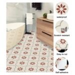 Peel And Stick Floor Tiles Kitchen / Bathroom Backsplash Sticker Detachable Waterproof Diy Tile Stickers For Wall Decoration Tiles Home Decoration (8X8 Inch / 1 Pc Tiles)