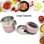 Leak-Proof Thermos Flask For Hot Food, Warm Soup Cup, Vacuum Insulated Lunch Box, Food Box For Thermal Container For Food Stainless Steel (Multi-Color)
