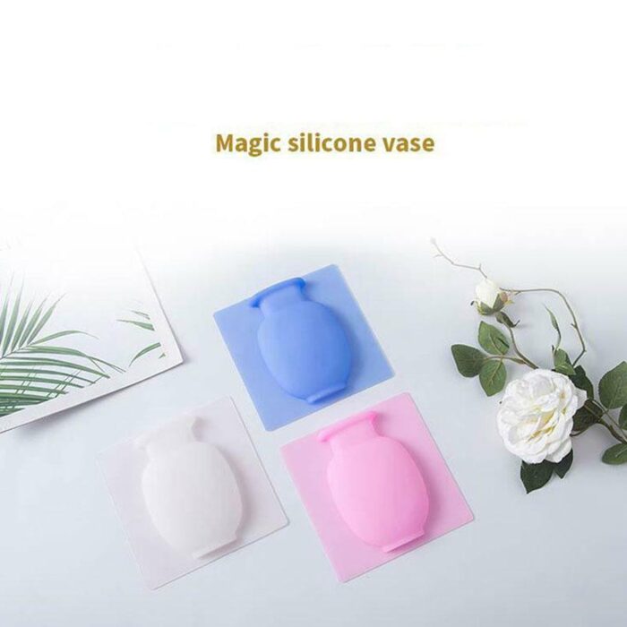 Wall Hanging Silicone Flower Pot Sticker Plant Rack For Decoration (Multicolour) (2 Pc Set) - Image 5