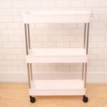 2156 Plastic 4 layer folding trolly Storage Organizer for Kitchen Storage Rack Shelf Trolley Rack with Caster Wheels (4 LAYER)